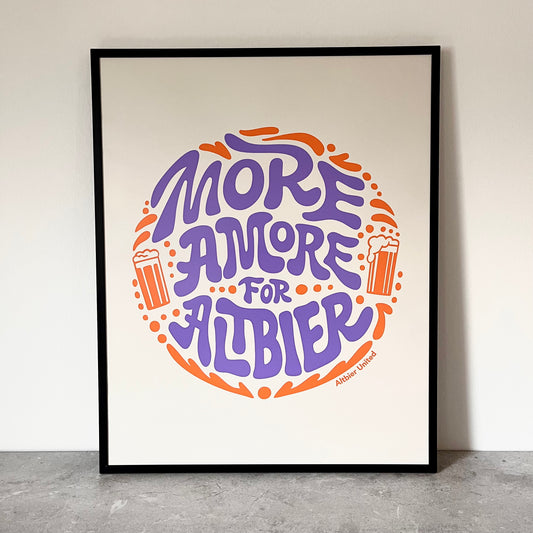 Altbier Poster; More Amore For Altbier Poster; Altbierliebe; Altbiergeschenk; Geschenk Altbier; Print; Digitaldruck